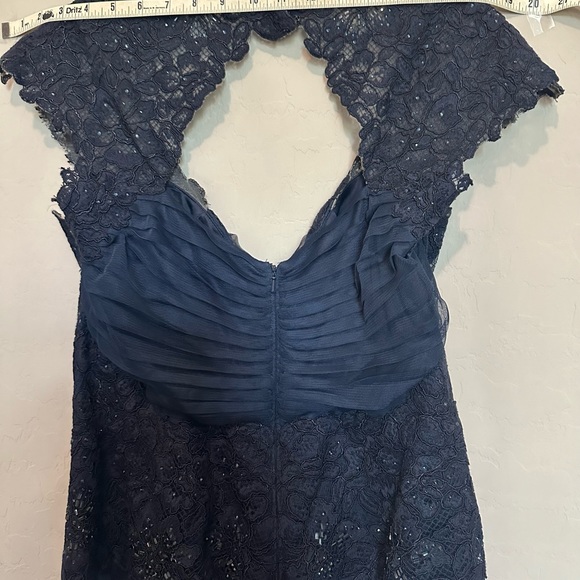 Gown Evening Tadashi Shoji Navy Blue - Picture 5 of 11